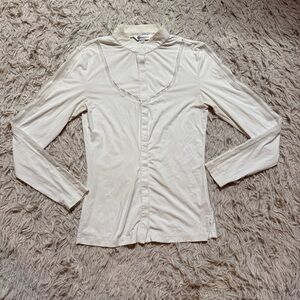 Women’s Small White Harcour Long Sleeve Horseback Riding Show Shirt